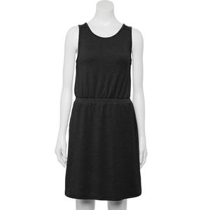 Women's Tek Gear French Terry Tank Dress, Size: Small Petite, Black